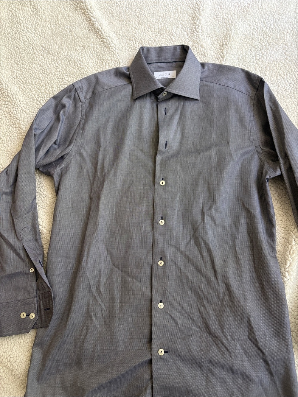 Eton Men's Charcoal Gray Dress Shirt - Long Sleeve